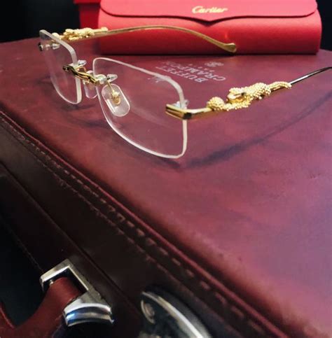 jaguar cartier glasses|cartier rimless glasses for sale.